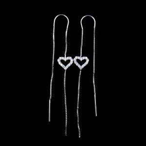 Plating Gold Cubic Zirconia Drop Earrings Wedding With Color Stones