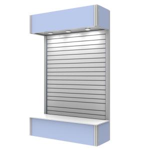 Slatwall Portable Trade Show Booth Displays Reconfigurable Aluminum Modular