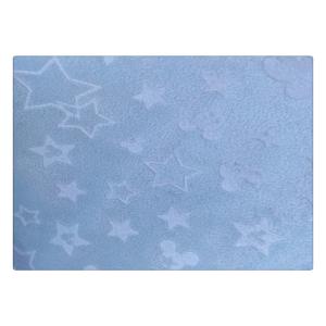 Crystal Star Embossed Minky Plush Fabric 100% Polyester For Toy
