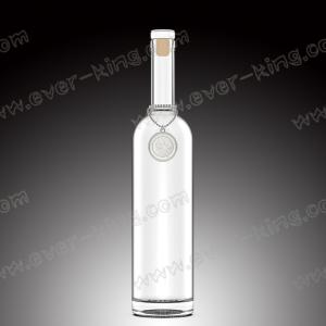 Custom Frosted Vodka Glass Bottles Electroplating 250ml 750ml