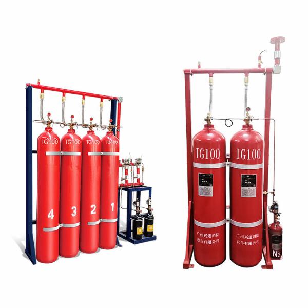 Quality 80L Red IG100 Inert Gas Fire Prevention System Automatic wholesale