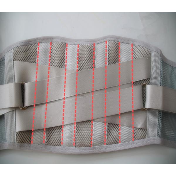 Cross - Stiffening Waist Support Belt Breathable Mesh Cloth Silver Gray Color