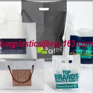 COMPOSTABLE, BIODEGRADABLE, PLACarrier, Shopping bags, Soft loop handle, Die cut