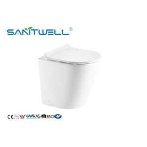 China Bathroom Modern Wall Mounted WC Rimless Gravity Flushing Sewage Smooth on sale
