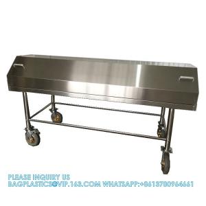 High Quality Stainless Steel Material Mortuary Trolley With Cover For Funeral