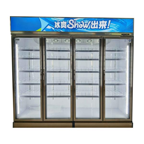 1980L Supermarket Display Refrigerator Double Temperature Commercial Chiller And