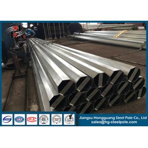 China Overlap  connection Conical galvanized Steel Poles H15m 2mm - 6mm on sale