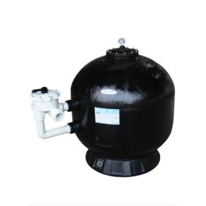 China Black / Blue Fiber Glass Sand Filter Tank Side Mount Max Flow Rate 12 - 43m3 / H on sale