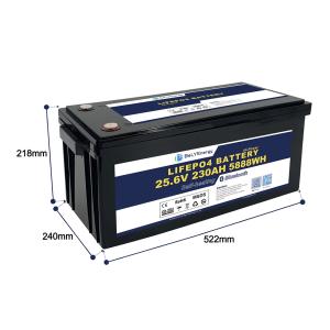 High Capacity Rechargeable 24V230AH LiFePO4 Lithium Battery with Smart BMS