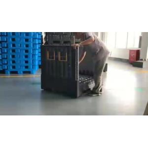 Recyclable foldable collapsible HDPE plastic pallet bin/container