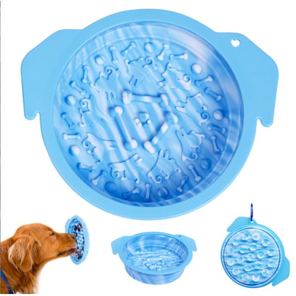 Dog Cat Lick Mat,Licking Pads with Suction Cups & Spatula Calming Slow Feeder