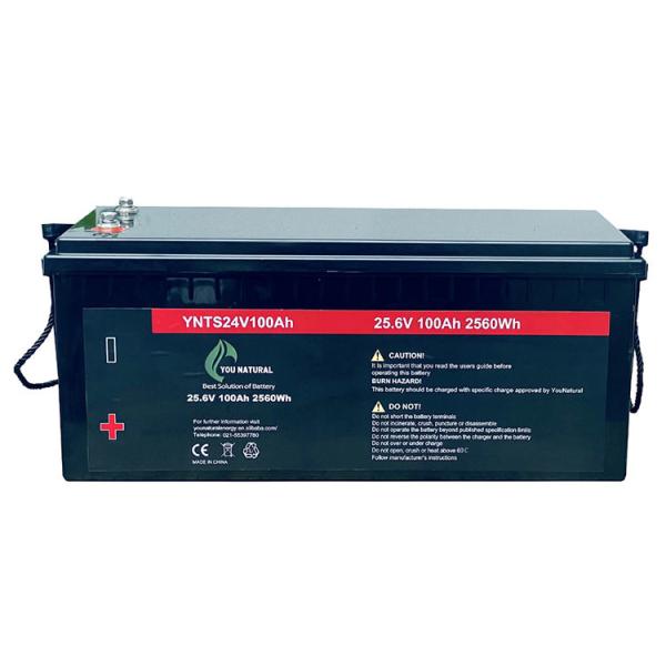 24V LiFePo4 Battery 3000 Cycles Long Cycle Life 2560wh 100ah Rechargeable Lithium Ion Batteries