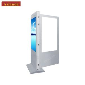 Indoor Dual Sides Floor Standing LCD Advertising Display Digital Signage Touch