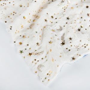 Brushed Pattern Sparkling Sequins Polyester PV Plush Fabric for Soft Toys and