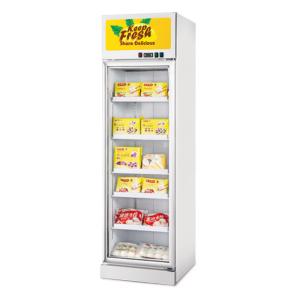 China Beverage Retail Glass Door Refrigerator With Deep Shelving on sale