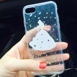 Soft TPU Small Star Space Snow White Princess Pasted Cell Phone Case Cover for