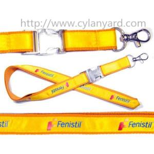 Custom satin lanyards, double-layer satin ribbon lanyards,
