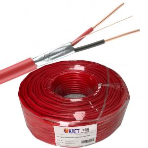 ExactCables 2x1.0mm2 Solid Shielded Red PVC Twisted Pair Fire Alarm Cable with