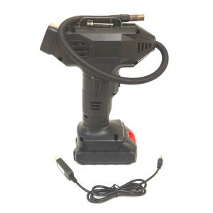 Rechargeable Cordless Air Pump ABS Portable Car Tyre Inflator With Digital Gauge