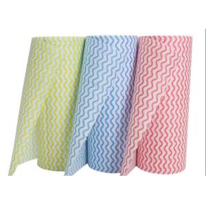 Wavy Grain Spunlace Nonwoven Fabric Environmentally Friendly For Hand Wipes
