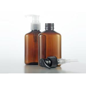 Brown 125ml Amber Square Pet Bottle With Cleanser Pump