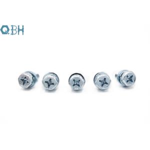 Hexagon Head Cross Recessed Bolt Zinc Coating With Indentation