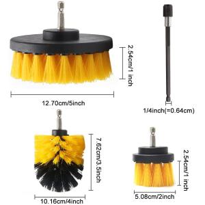 Drill Brush Attachment 4pcs Scrubber Brush Kit with Extend Attachment