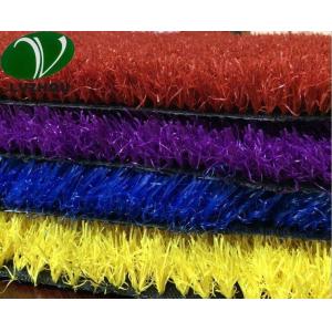Eco Friendly Red Coloured Artificial Grass Playground Children Playing