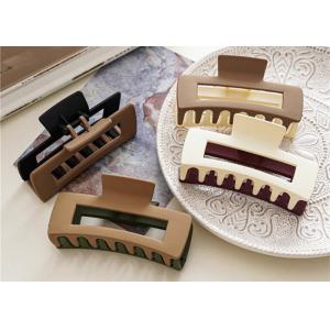 China Black Chocolate milk resin mix double color claw hair grab clipper for women bath hair accessories on sale