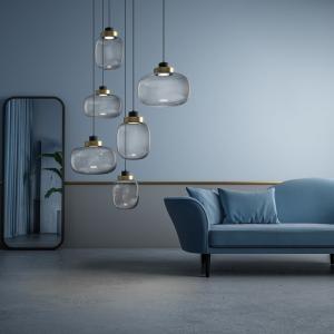 China Nordic LED Pendant Light Designer Glass Bedroom Bedside Hanging Minimalist Modern Restaurant bar pendant light(WH-GP-45) on sale