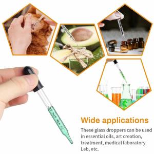 Eye Dropper For Essential Oils, Pipettes Dropper Rubber Head, Calibrated Thick