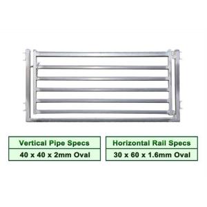 China Australia1.8mx2.1m Portable Gate Panels 6 Rails Pre - Hot Dipped Galvanized on sale