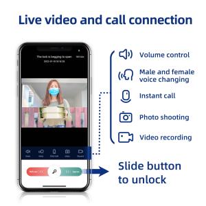 RoHs Auto Smart Door Lock With HD Camera Cat Eye Tuya APP