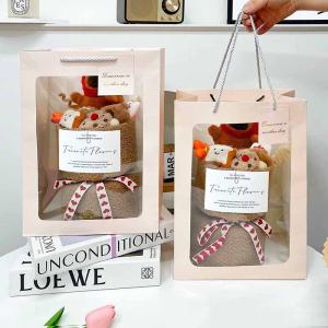 China 18x33cm Plush Capybara Doll Bouquet Unique Gift for Teachers' Day Decoration and Creative Birthday on sale