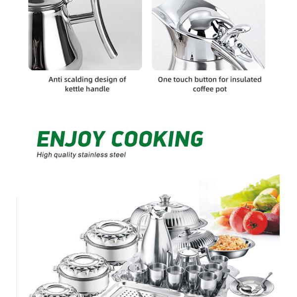 Hot Selling 28 PCS Stainless Steel Kitchen Cookware Cooking Soup Pot Steel Pot Set Insulation Cookware Sets