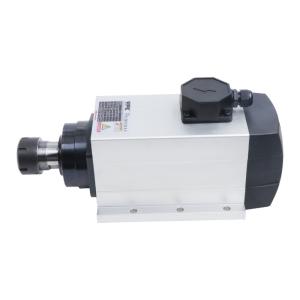 4.5KW ER32 Air Cooled Square Spindle Motor Kit with Flange and Inverter 16.5A