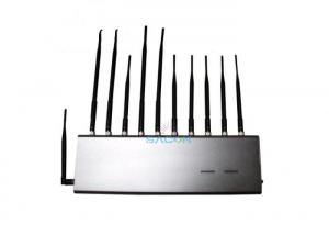 Cheap 4G GPS RF Wifi Signal Jammer 11 Antennas For School / Conference Room for sale