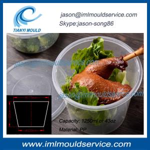 1250 ml big thin wall plastic soup bowls disposable molding with safe airtight