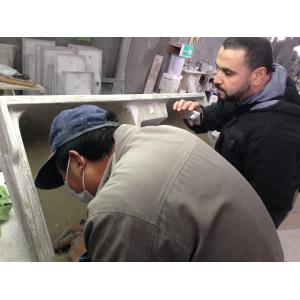 bathtub moulds making skills training--customer from Algeria