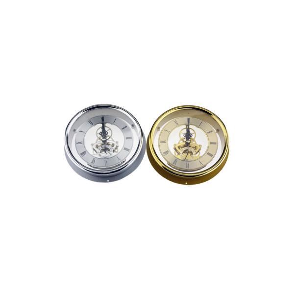 Quality Vintage Stainless Steel Skeleton Clock Movement With Edge Transparent Back Cover wholesale