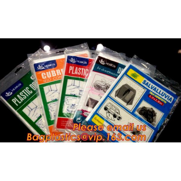 4M X 5M protective plastic drop cloth, disposable plastic paint protective drop