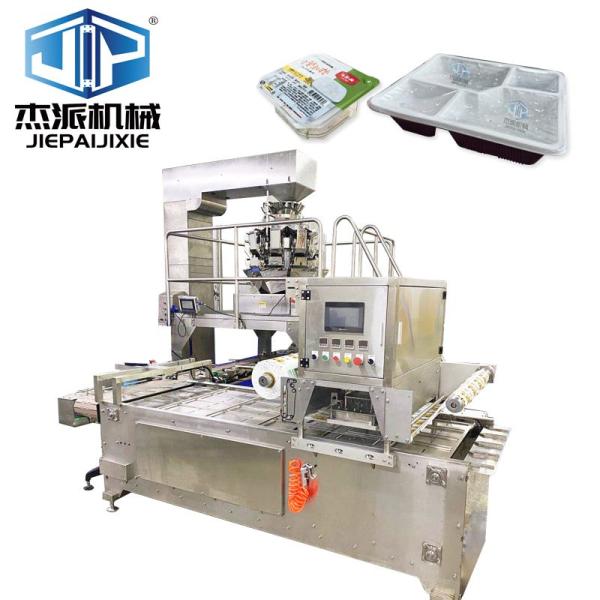 Efficiently Sealing Fruits Silver Automatic Tray Sealing Machine With Vacuum