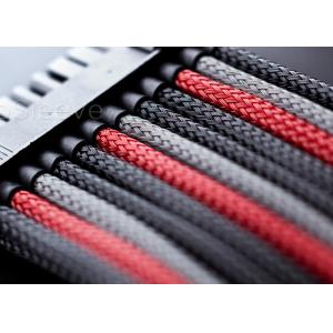 Plastic Braided Computer Cable Sleeves , Expandable Braided Cable Sleeving