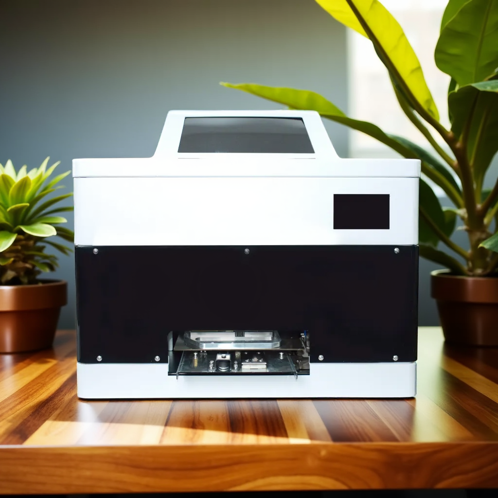 Desktop UV Printer for Business Card Printing with Mobile QR Code Upload and UV