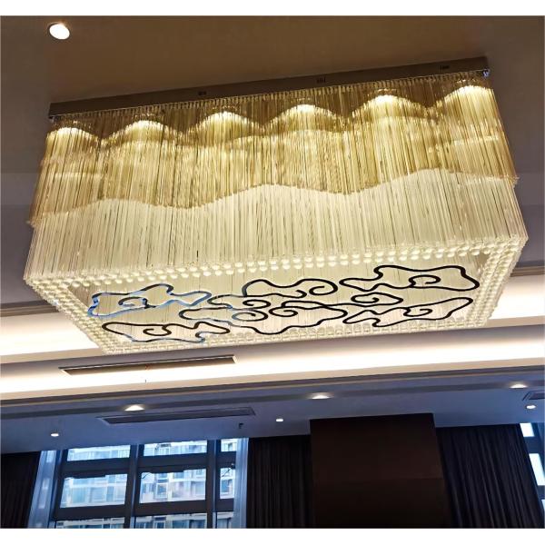 Quality LED Chinese Style Xiangyun Design Custom Crystal High Ceilings Chandeliers wholesale