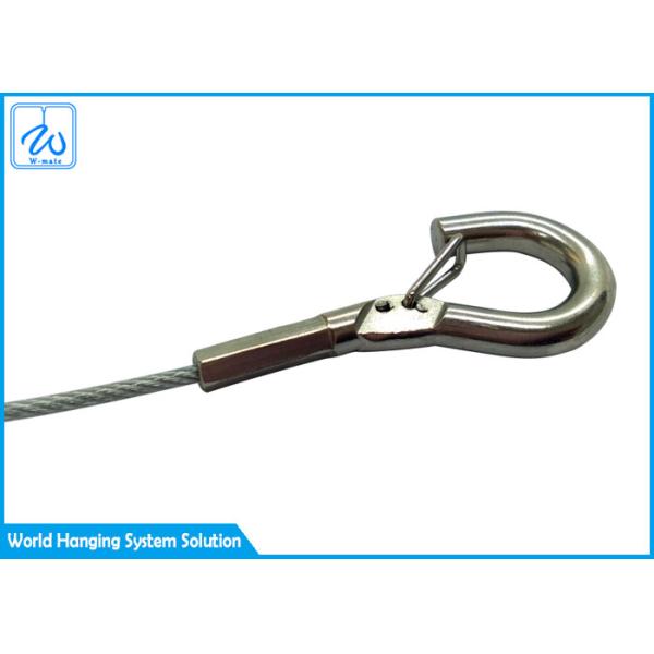 1.5mm Cable Sling Wire Rope Cable Assemblies With Hook And Bend Eye