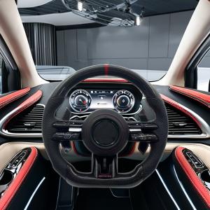 Leather Carbon Fiber Car Steering Wheel Parts Replacement for S-Class E C CLS