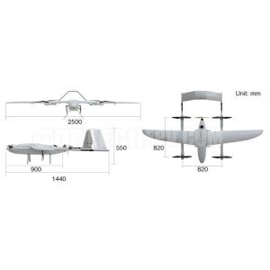 UAV Mapping Drone BABY SHARK 260 VTOL Fixed Wing UAV Drone for Surveillance and