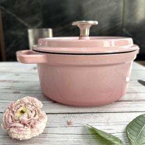 Enamel Coated Cast Iron Stock Pot /cocotte By Glasstop Size 18/20/22/24/26cm