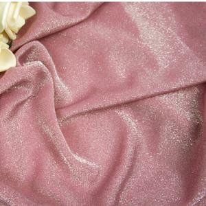 Bright Pink Shiny Stretch Sequin Knit Fabric 40gsm Lurex Metallic Fabric